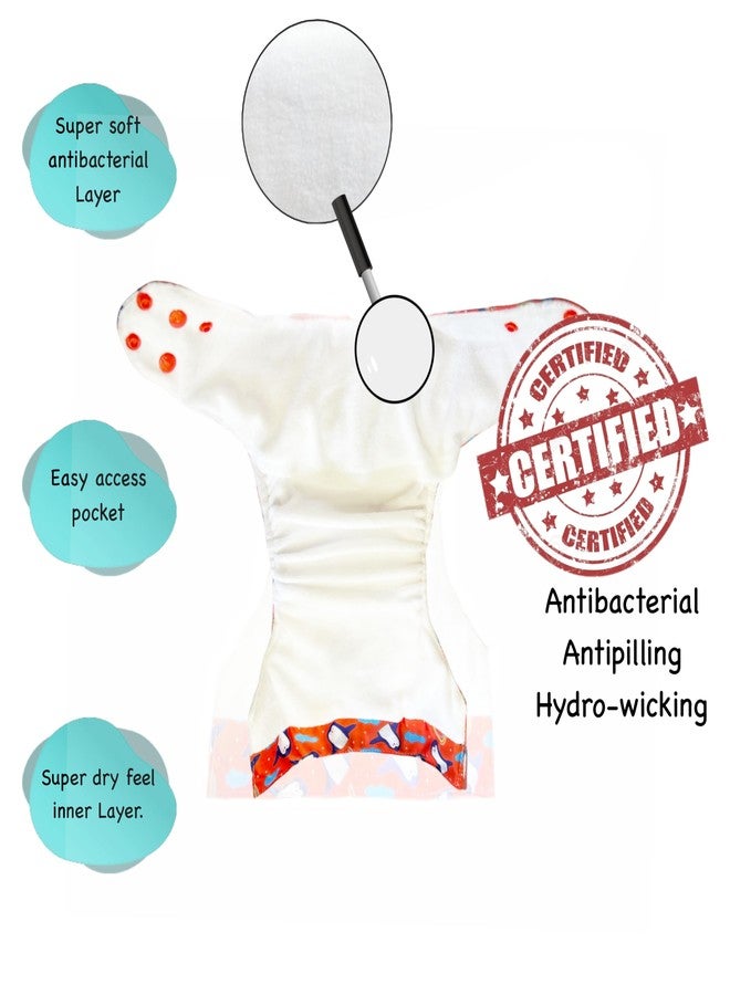 حفاضات دمبلدو القماشية الممتازة مع حشوة قطنية (عبوة من 3) | مضادة للحساسية | مانعة للتسرب | سهلة التنظيف | مثالية للأطفال الصغار | من 3 أشهر إلى 3 سنوات | للجنسين - Image 3