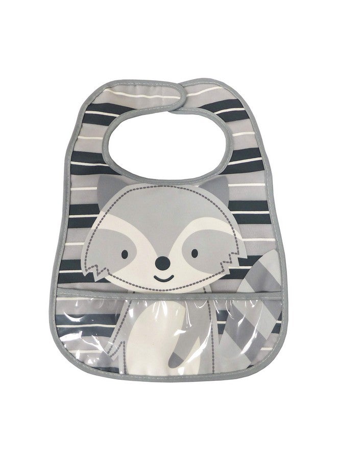 Neat Solutions 2 Pack Water Resistant Toddler Bib Set - Bear & Raccoon, Multi - Image 3