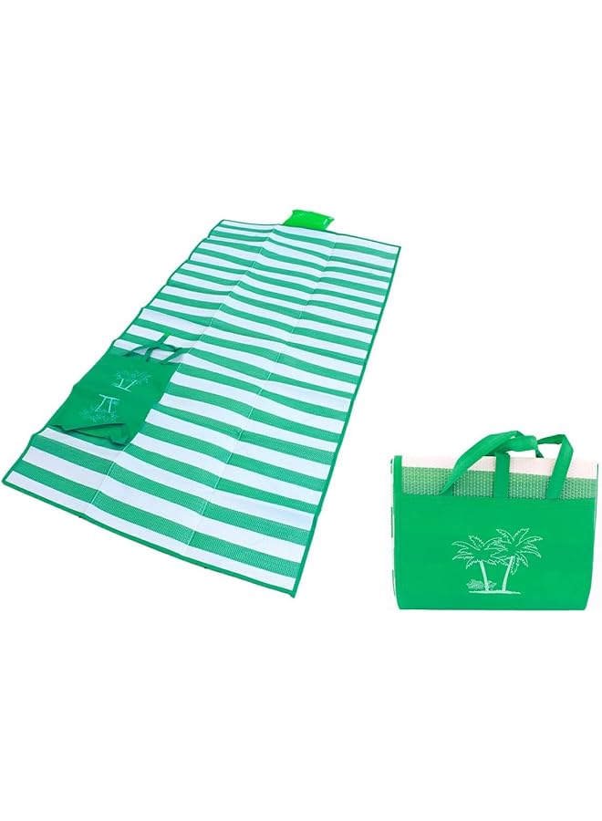 PROMASS promass Beach Folding Blanket + Pillow + Bag Set - Stylish Green Design for Ultimate Comfort and Convenience - Image 1