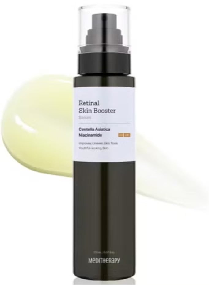 MEDITHERAPY Retinal Skin Booster Serum 5.07 Fl. Oz for Beginner & Sensitive Skin - Advanced Retinol Serum for Face and Body - Vegan Retinaldehyde Facial Serum for Uneven Skin Tone & Fine Lines - Image 1