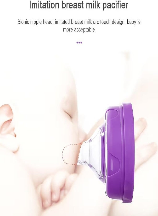 AENTIK Breast Pump Manual | Portable Non-Electric Hand Pump | BPA-Free with Soft Silicone Flange | Easy Manual Milk Pump for Breastfeeding Mothers (Purple) - Image 4