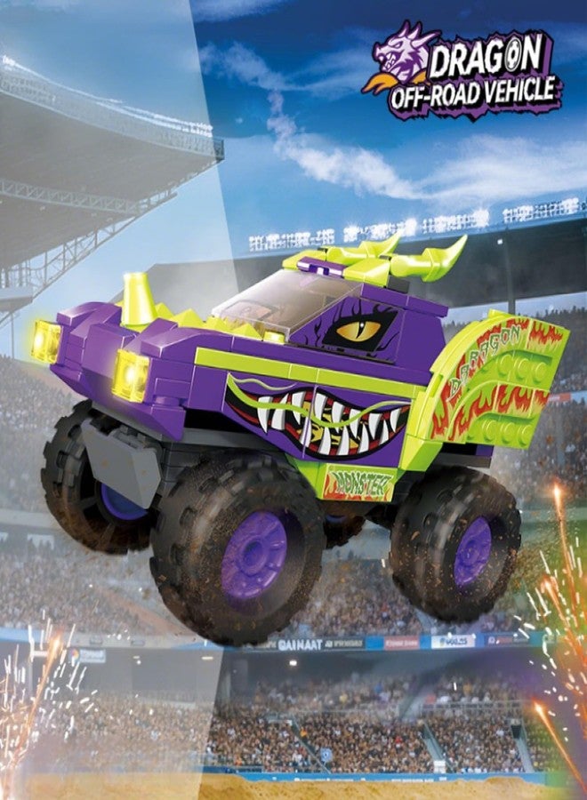 Moizoe City Dragon Truck Off-Road Building Toys, Creative Birthday Gift Idea Halloween, Monster Truck Fun Toys Building Blocks (187PCS) - Image 3