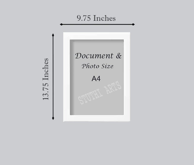 Stuthi Arts Wall Wood Photo Frames White-A4(4) - Image 3