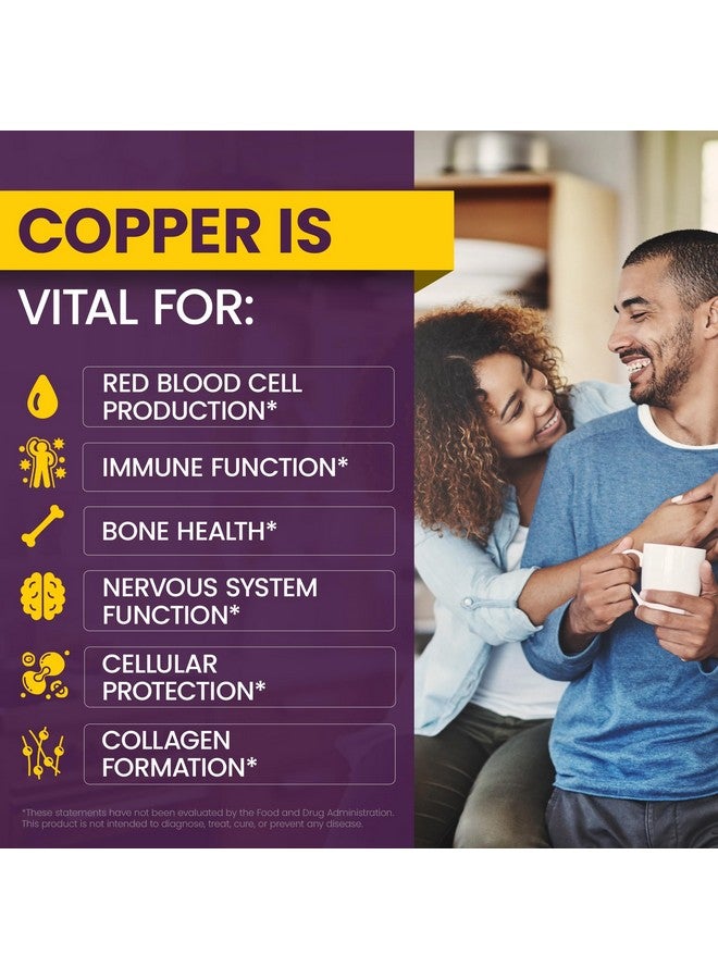 WellnessOne Liquid Copper Supplements - Bone Health & Immune Support Supplement - Copper Supplement Drops for Blood Cell Production & Collagen Formation for Kids, Men & Women - 1.67 fl oz - Image 3