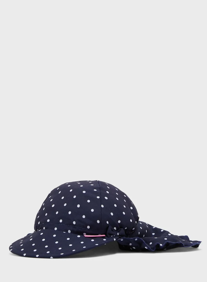 JoJo Maman Bebe Kids Frilly Flap Sun Hat