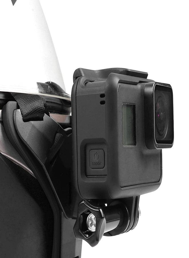 حزام خوذة الدراجة النارية EMNIMQ، حامل أمامي كامل الوجه للذقن لكاميرا GoPro Hero/Yi/DJI الرياضية (أسود) - Image 1