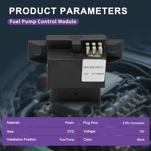 Sprwinautummer Black Fuel Pump Control Module 8K0906093F 8K0906093C Replacement For Audi A4 A5 S5 Q5 RS5 2.0T RS5 - Image 2
