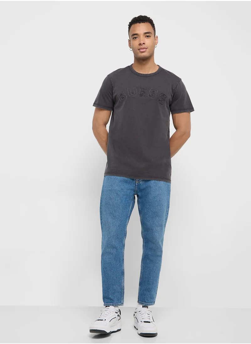 جس Logo Detailed Crew Neck Short Sleeve T-Shirt