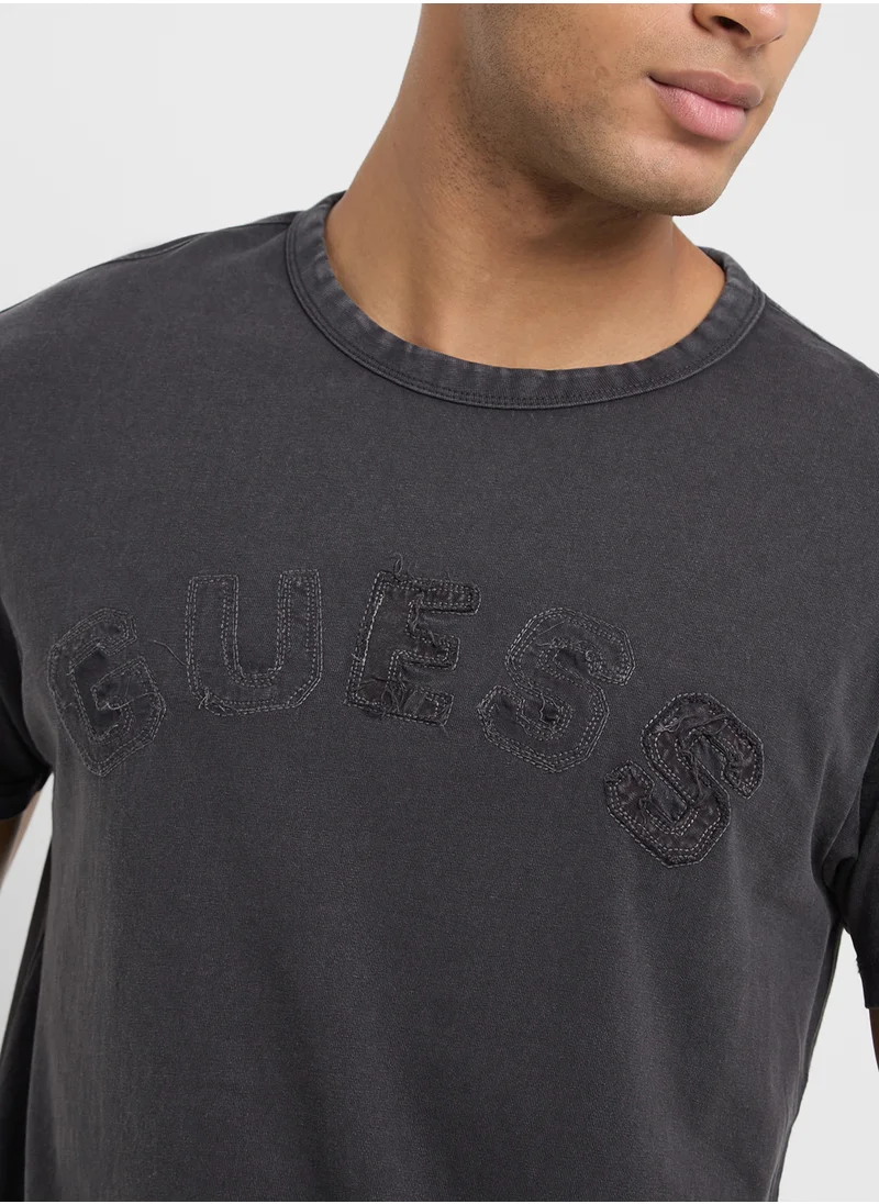 جس Logo Detailed Crew Neck Short Sleeve T-Shirt