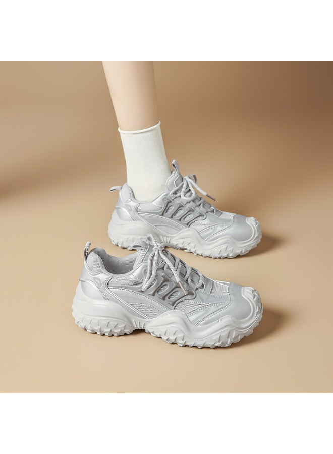 ZHR Lightweight And Versatile】fashionable Platform Chunky Sneakers, Spring And Autumn Outdoor Casual Sports Shoes For Women, Hiking Shoes Women's Footwear - Image 4