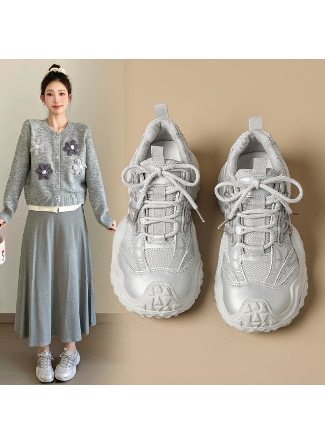 ZHR Lightweight And Versatile】fashionable Platform Chunky Sneakers, Spring And Autumn Outdoor Casual Sports Shoes For Women, Hiking Shoes Women's Footwear - Image 2