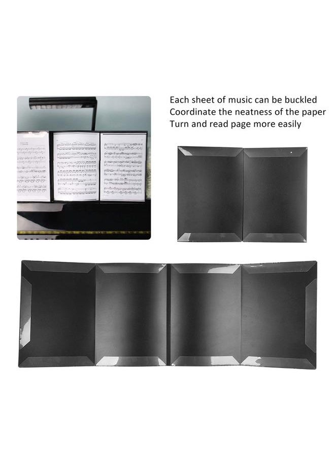 Thoraya - A4 Sheet Music Folder 6 Pages Piano Music Score ABS Material Guitar Violin Expansion Clip - Image 1