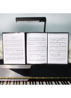 Thoraya A4 Sheet Music Folder 6 Pages Piano Music Score ABS Material Guitar Violin Expansion Clip  - Image 5