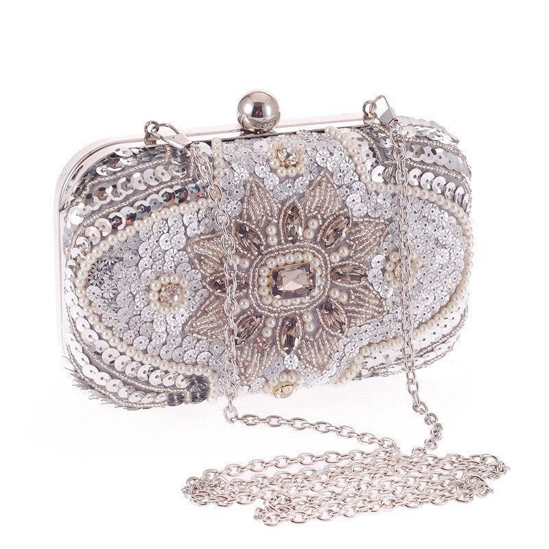 Fashion Women'S Bag Star With Small Square Bag High-End Diamond Beaded Embroidered Bag 6922-31 Dinner Bag - Image 2