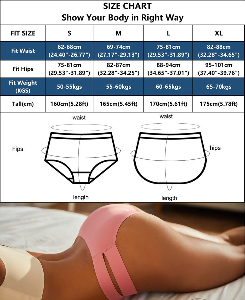 Knowyou Seamless Underwear for Women Sexy Bikini Panties No Show High Cut Hipster Stretch Straps Cheeky Panty for Ladies 6 Pack-A-M - Image 5