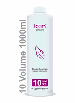 iCan London ICAN LONDON PROFESSIONAL CREAM PEROXIDE 10 VOLUME 3% 1000 ML (1 LITRE)  - Image 1