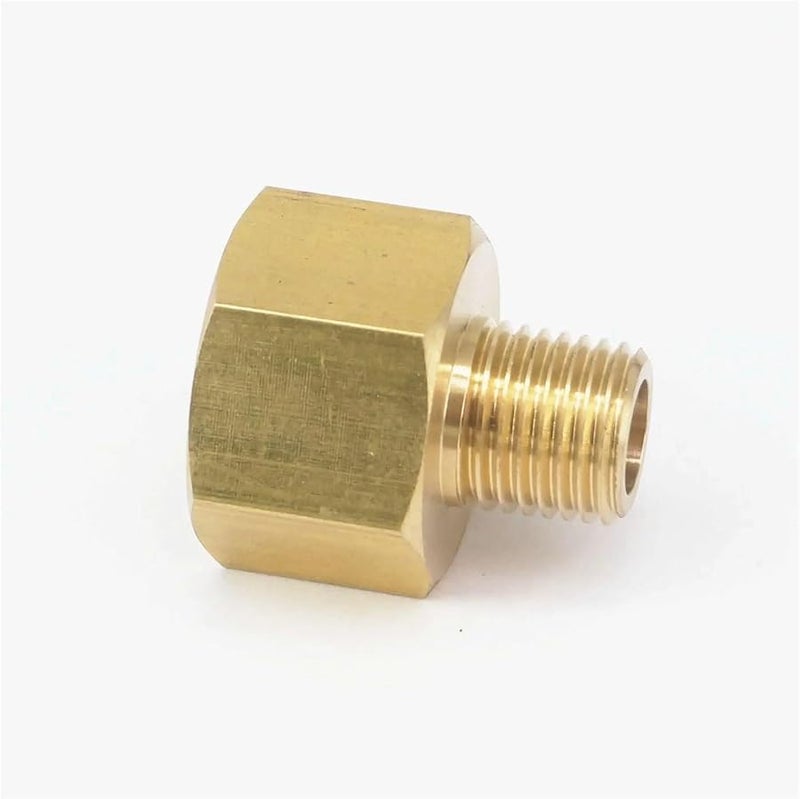Brass 1 4 NPT Male To 1 2 NPT Female Pipe Fitting Adapter For Air Gas Fuel Water Pressure Gauge - Image 4
