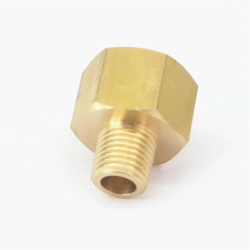Brass 1 4 NPT Male To 1 2 NPT Female Pipe Fitting Adapter For Air Gas Fuel Water Pressure Gauge - Image 3