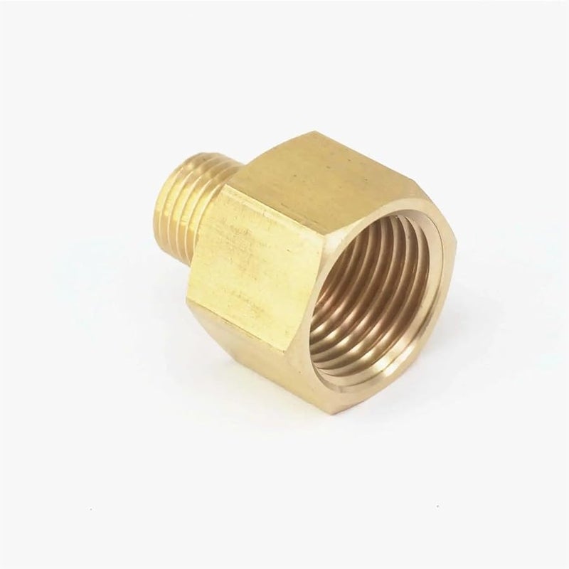 Brass 1 4 NPT Male To 1 2 NPT Female Pipe Fitting Adapter For Air Gas Fuel Water Pressure Gauge - Image 5