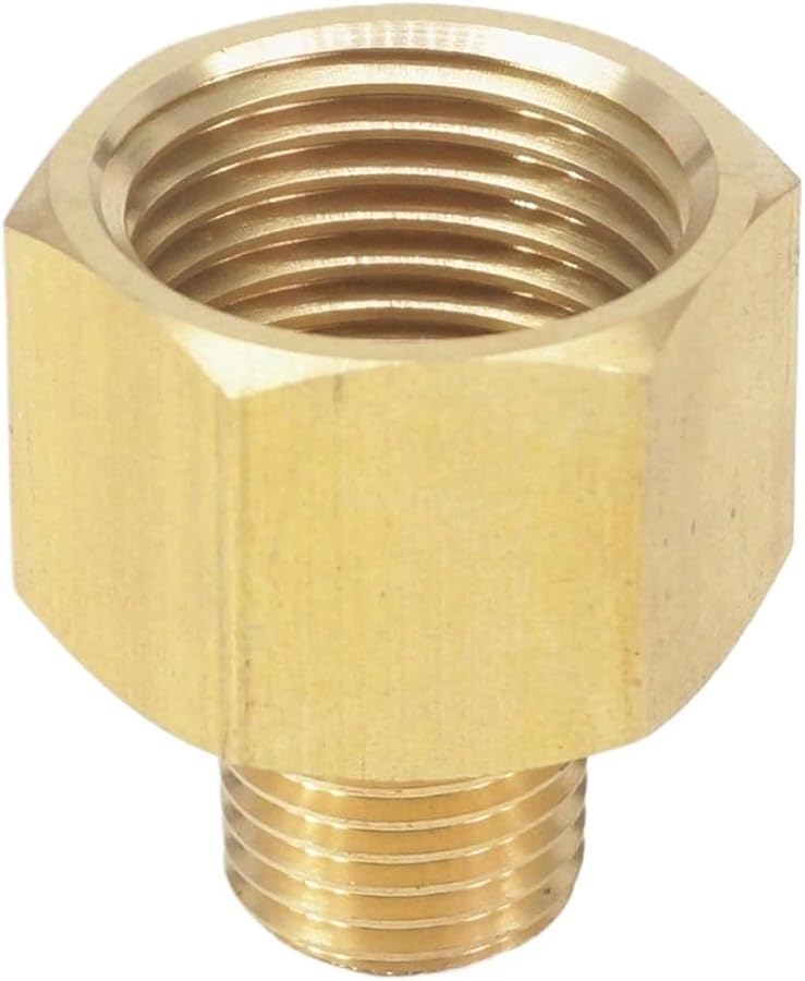 Brass 1 4 NPT Male To 1 2 NPT Female Pipe Fitting Adapter For Air Gas Fuel Water Pressure Gauge - Image 2