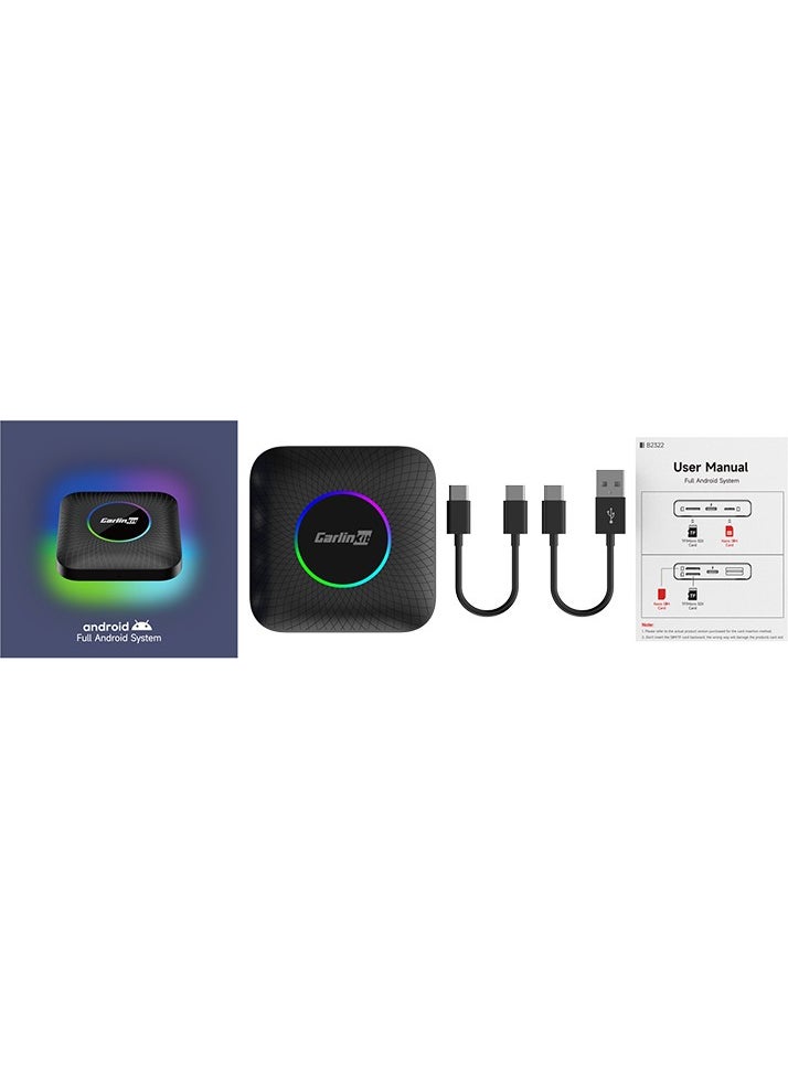 Carlinkit - Tbox Max (Ambient) Android 13, 8+128GB, Google Playstore, Netflix, Youtube, Wireless Carplay & Android Auto SIM Card Supported SM6225 Chipset Android Box (IMEI Registered) - Image 1