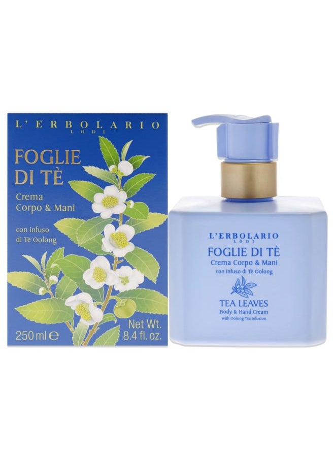 L'Erbolario Tea Leaves Body and Hand Cream - Moisturizing Body and Hand Cream for Dry Skin - Oolong Tea Infused - Cocoa Butter and Vitamin E - 8.4 oz  - Image 1