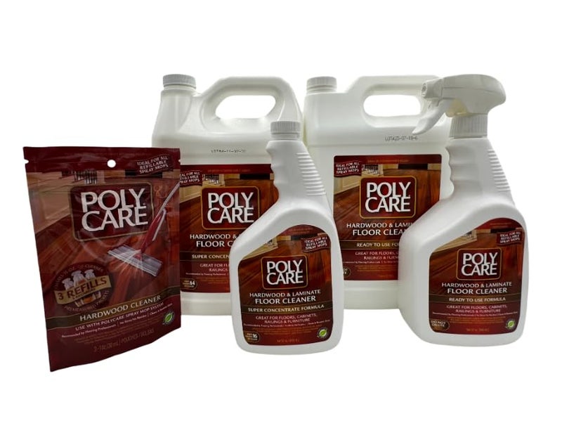POLY CARE Hardwood Floor Cleaner Refill - 128 fl oz - Fresh- Refill for Spray Mops and Spray Bottles - Residue-Free Floor Cleaning Solution for Wood or Laminate Floors - Image 5