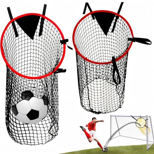PodiuMax Top Bins Soccer Target Goal 2pcs Easy to Attach and Detach to The GoalShooting Accuracy Training Red - Image 1