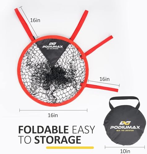 PodiuMax Top Bins Soccer Target Goal 2pcs Easy to Attach and Detach to The GoalShooting Accuracy Training Red - Image 3