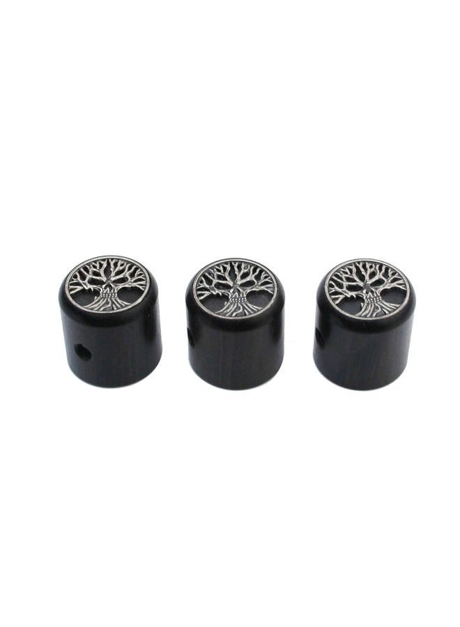 Guyker Guitar Knobs with 6mm Dia. Shaft Pots - Ebony Tone and Volume Control Potentiometer Knob Replacement for Precision Electric Guitar or Bass, Tree of Life Top (3 Piece) - Image 1