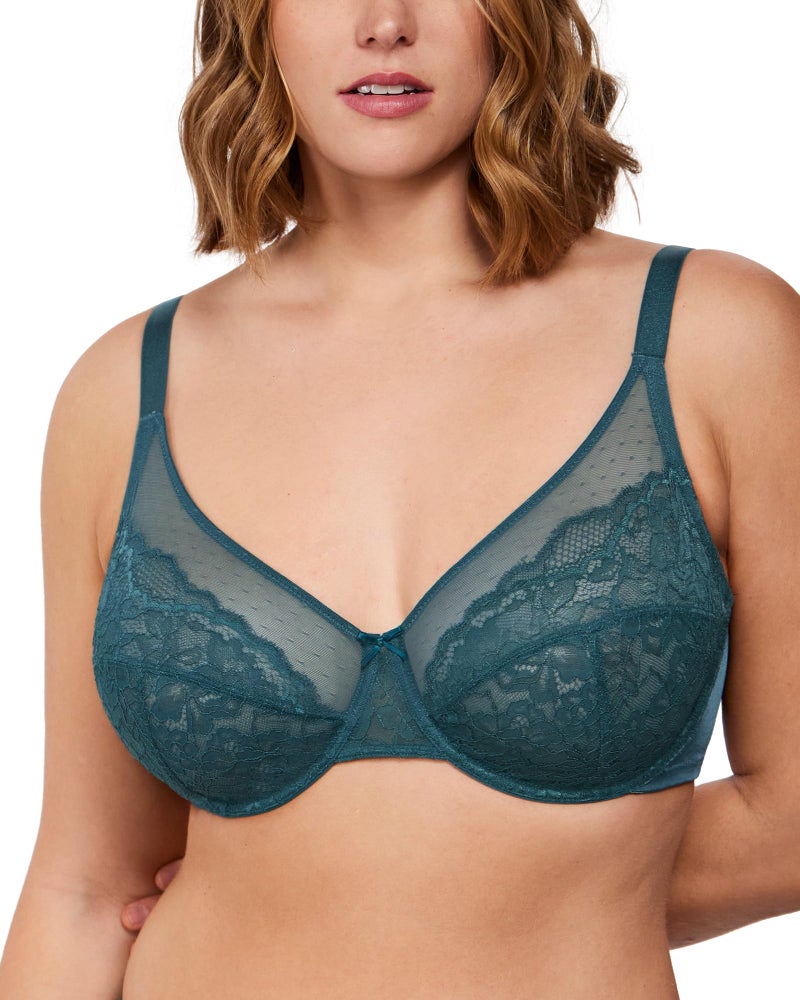 HSIA Minimizer Bras for Women Enchante Full Coverage Underwire Bras Plus Size Lifting Floral Lace Bra for Heavy Breast - Image 1