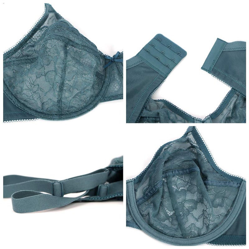 HSIA Minimizer Bras for Women Enchante Full Coverage Underwire Bras Plus Size Lifting Floral Lace Bra for Heavy Breast - Image 5