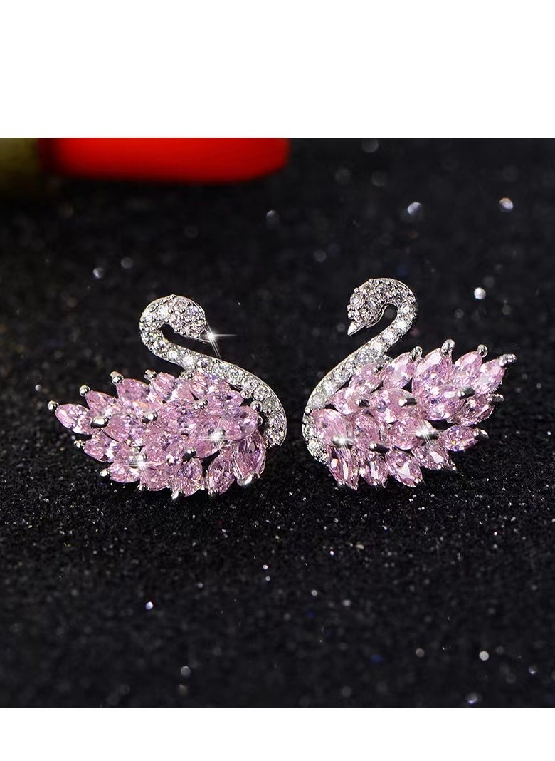 Generic Swan earrings fashion temperament trend high-grade sense of everything  - Image 1