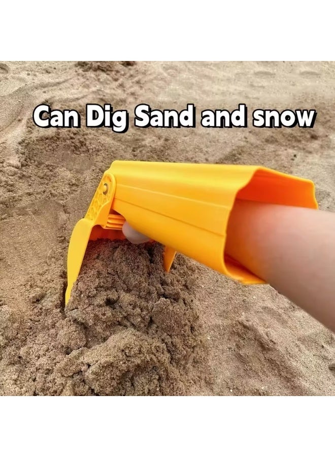 Goolsky Multifunctional Beach and Snow Toy, Yellow Plastic Sand Shovel for Kids - Ideal Choice for Summer and Winter Outdoor Fun, Perfect Gift for Birthdays - Image 2