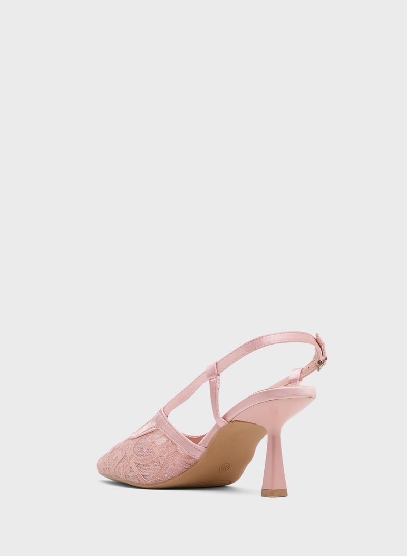 Ginger Lace Sling Back Pump  - Image 3