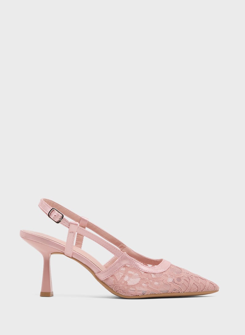 Ginger Lace Sling Back Pump  - Image 1