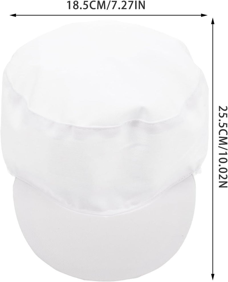 NOLITOY Chef Hat for Kitchen Cooking and Bakery Work, White Food Service Cap Dust and Oil Resistance, Elastic Fit Unisex Chef Kitchen Hat for Restaurant Use - Image 2