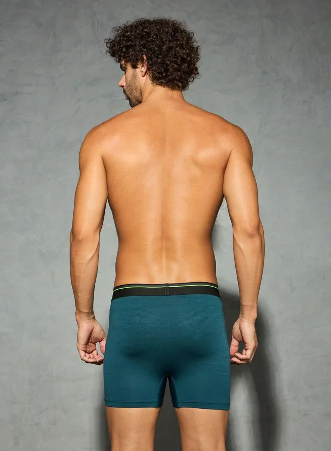Technosport Technosport Green Solid 4-Way Stretch Trunks