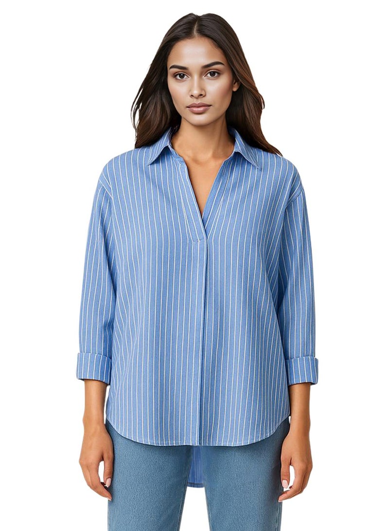 French Connection Rhodes Wider Stripe Popover  - Image 1