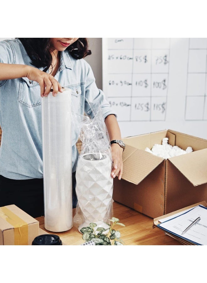 Stretch Wrap 80 Gauge 1500 feet - Industrial Strength Pallet Wrap Stretch Film for Moving, Shipping, Packaging - Durable Self-Adhering Cling Wrap Heavy Duty Shrink Wrap Roll (1 Pack, Clear) - Image 4