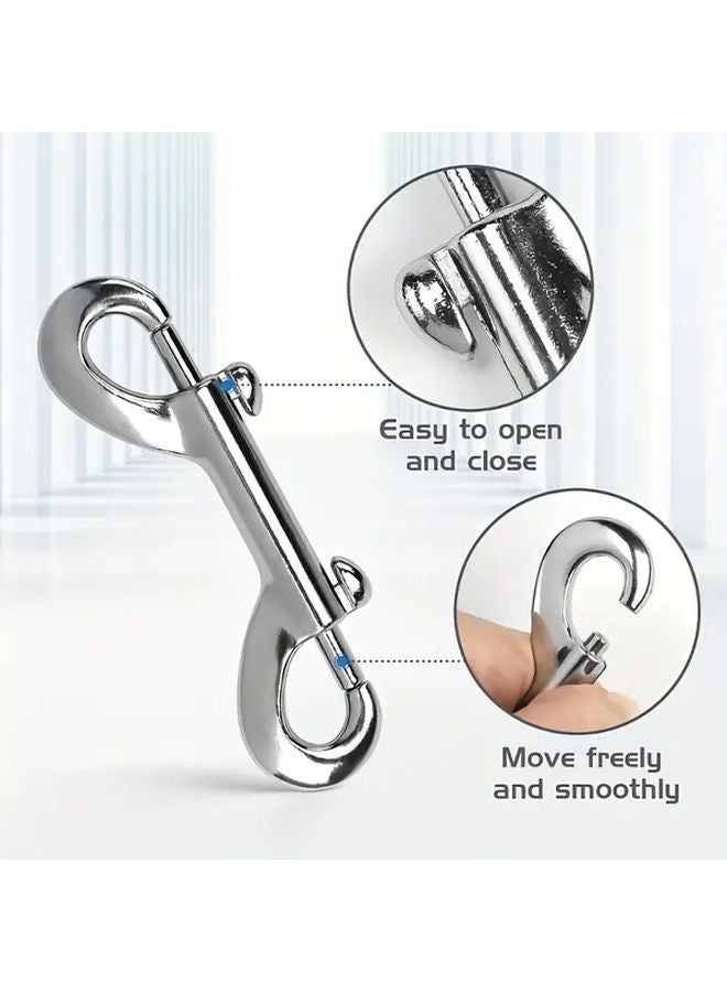 4pcs 3.5 Inch Stainless Steel Quick Release Double Headed Clips for Keychains Dog Leashes Pet Food Buckets - Image 4