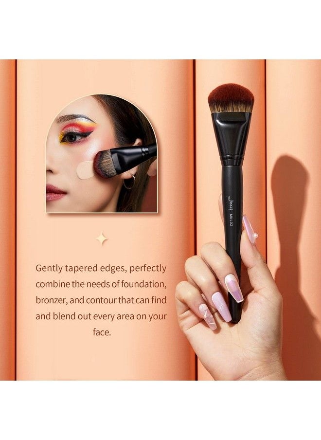 Jessup - Foundation Brush For Liquid Smooth Angled Large Face Makeup Brush For Blending Liquid Cream Mul02 - Image 1