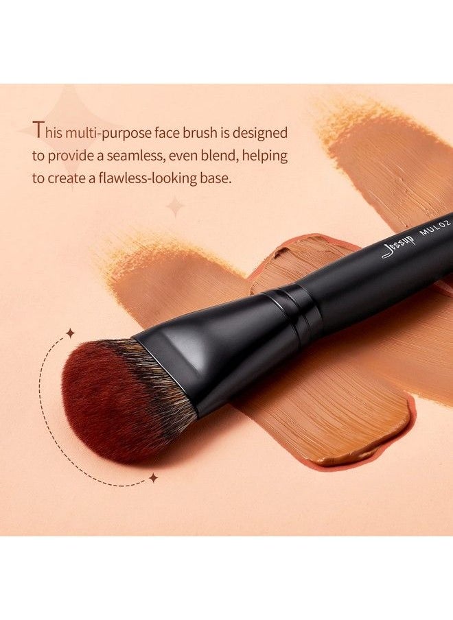Jessup Foundation Brush For Liquid Smooth Angled Large Face Makeup Brush For Blending Liquid Cream Mul02  - Image 3