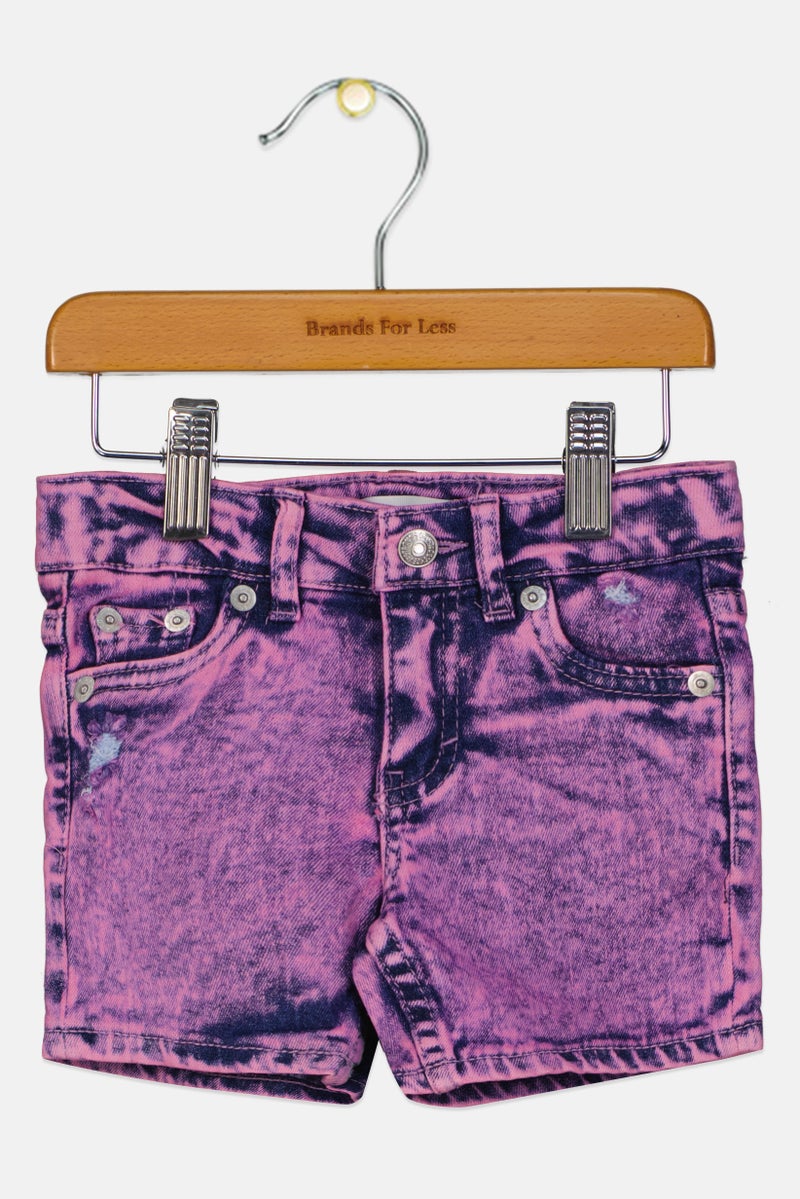 Levi's Toddlers Girl Washed Denim Shorts, Multicolor - Image 1