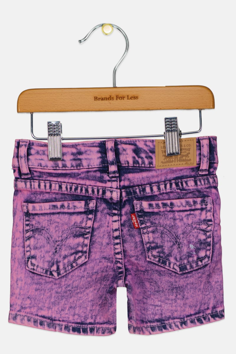 Levi's Toddlers Girl Washed Denim Shorts, Multicolor - Image 2