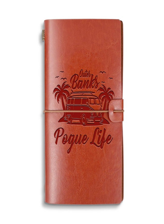 WHLBHG Outer Banks Pogue Life Leather Journal Notebook TV Show Gift Vintage Pogue Life Gift A6 Refillable Travel Writing Diary Notebook (Outer Banks Pogue LifeA6) - Image 1