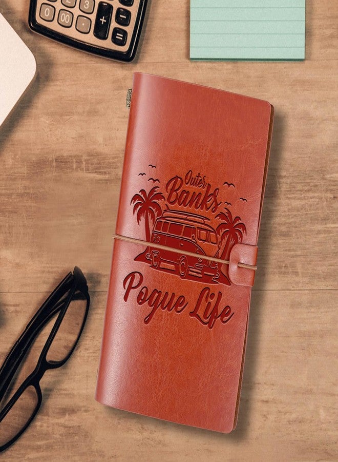 WHLBHG Outer Banks Pogue Life Leather Journal Notebook TV Show Gift Vintage Pogue Life Gift A6 Refillable Travel Writing Diary Notebook (Outer Banks Pogue LifeA6) - Image 4