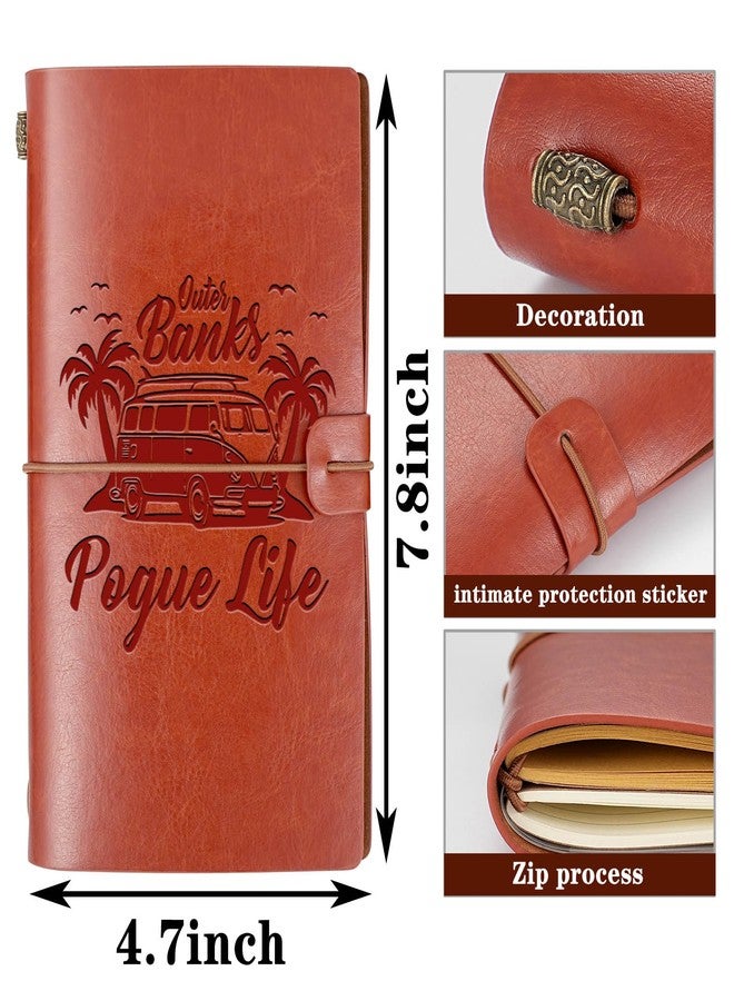 WHLBHG Outer Banks Pogue Life Leather Journal Notebook TV Show Gift Vintage Pogue Life Gift A6 Refillable Travel Writing Diary Notebook (Outer Banks Pogue LifeA6) - Image 2