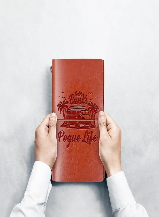 WHLBHG Outer Banks Pogue Life Leather Journal Notebook TV Show Gift Vintage Pogue Life Gift A6 Refillable Travel Writing Diary Notebook (Outer Banks Pogue LifeA6) - Image 3