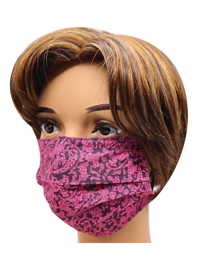 NIBEMINENT 50-Pieces Lace Design Printed Masks For Adults - Image 2